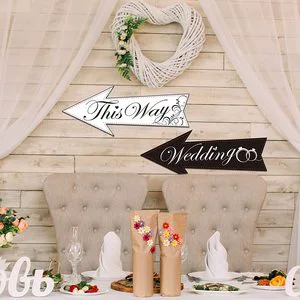 Personalized Rustic Wood Wedding Welcome Sign Eco-Friendly Wedding Decor with Cutting Processing Service for Advertising