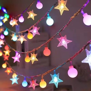 Customized LED Star String Lights - Christmas and Wedding Party Garland Fairy Lamps for Home and Garden Decor