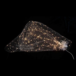 Hot Sell Starry LED Lighting Wedding Ceiling Multi-shape Shapeable Wire Mesh with Lighting for Wedding Decoration