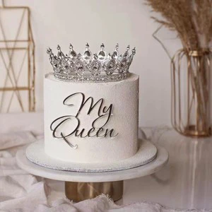 Acrylic My Queen Cake Topper Valentine's Day Party Propose Party Cake Decoration