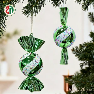 Christmas Tree Candy Green Glitter Ball Candy Christmas Ball Ornaments Hanging Christmas Decoration From Premium Supplier