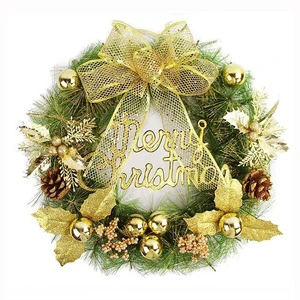 Hot Selling Eco-friendly Customizable Size & Color Artificial Flowers Christmas Wreath and Garland Decoration