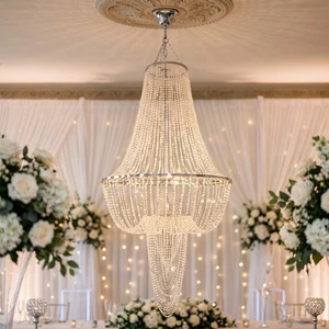 Luxury Modern Wedding Chandelier Centerpiece Crystal Beaded Acrylic Chandeliers for Weddings Ceiling Chandelier Light Decoration