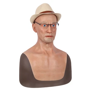 Silicone Head Party Masks Nature Silicon Man Mask Halloween Fake Head Realistic Female to Male Crossdreser Facemask