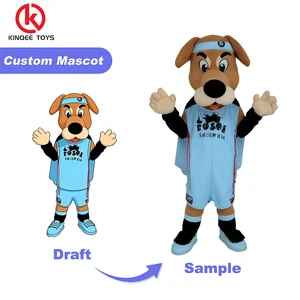 Kinqee High Quality Customized Animal Dog Cosplay Mascot Costume Performance Cosplay Mascot Adult Costume