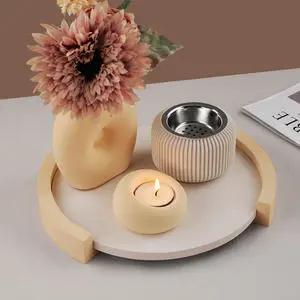 Gypsum Cement Tray Silicone Mold Is Suitable for Flower Pot Storage Tray Mold and Home Decoration Silicone Mold