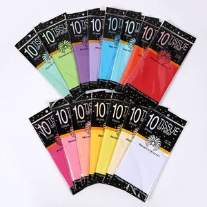 14g Double Side Silicon Coated Recyclable Cotton Pulp High Brightness Color Copy Paper Gift Wrap Tissue Paper for Wedding Decor