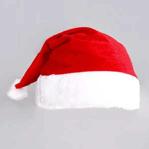 New Year Xmas Holiday Party Eco-Friendly Factory Thickened Velvet Plush Christmas Hats for Adults Children's Festive Decorations