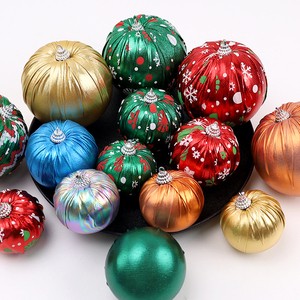 Good Quality Leather & Foam Christmas Ball Holiday Decoration for Home Thanksgiving Christmas Party 6.5cm/7.5cm/10cm Sizes