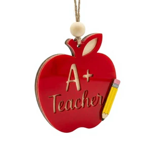 Personalized A+ Teacher Apple Ornament | Custom 3D Ceramic Gift With UV Printing | Bulk School Supplies For Retailers 2026