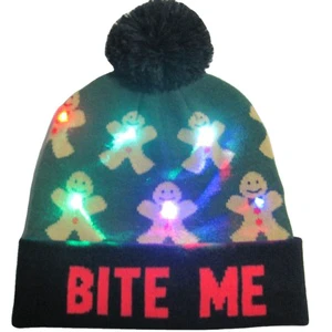 New Pattern Winter Knitted Led Christmas Beanie Hat