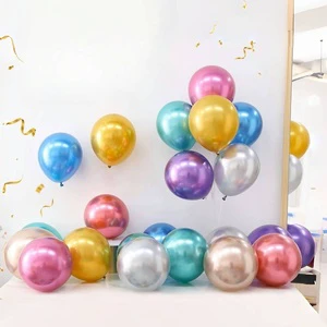 Thickened Metal-Colored Helium Latex Party Balloons Various Types and Sizes for Christmas Festival Single Item