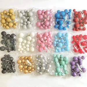 2024 New Baking Foam Wholesale Factory Party Supplies 20pcs Mixed Ball One Bag Birthday Cake Decoration Topper Flash Pastel Ball