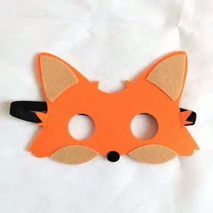 Customized Christmas Easter Halloween Cartoon Character Animals Felt Eye Mask Kids Party Masks Felt Face Mask
