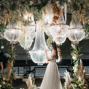Elegant Hanging Chandelier Light Wedding Ceiling Decoration Creative Crystal Chandelier for Wedding Events Party Decor