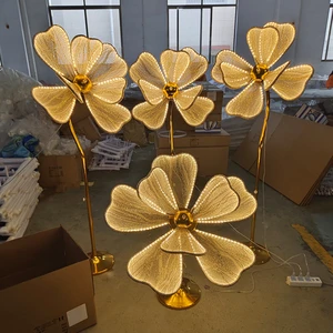 Flower Way Lights Acrylic LED Wedding Party Decor Modern Durable Chandeliers