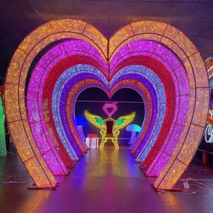 Customizable Heart Shape PVC Light Arch for Outdoor Wedding and New Year's Day Decorations for Holiday Decorations