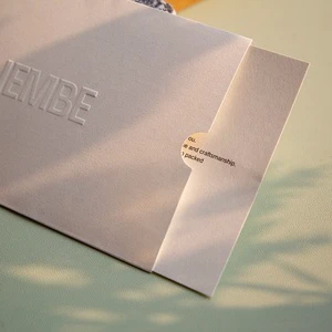 Custom Wedding Silk Screen Printing Luxury Embossed Cotton Textured Paper Envelope Packaging