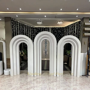 Wedding Decoration White Arch Three Pcs a Set Wedding Backdrop for Banquet Party