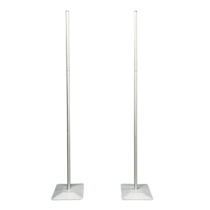 2pcs Adjustable Balloon Column Stand Flower Column Stand Made of Aluminum Alloy Tube