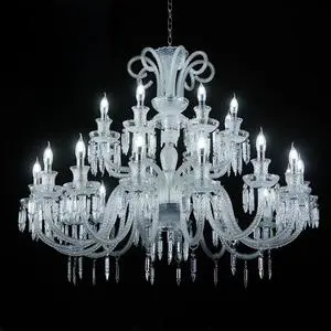 Wedding Ceiling Decoration Iron Props Wedding Hall Hotel Stage Electroplating Props Acrylic Crystal Lights Chandelier