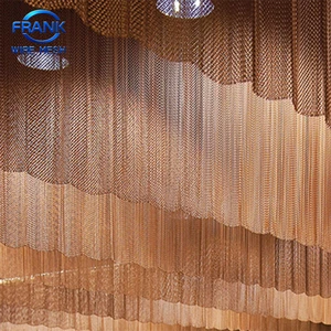 304 316 Stainless Steel/Aluminum Decoration Metal Coil Drapery Drop Ceiling Chain Luxury Curtains