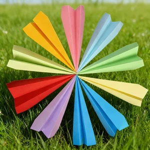 Bulk Paper Airplanes for Wedding Send-off, Assorted Colors Paper Planes for Romantic Outdoor Wedding and Celebration Decor
