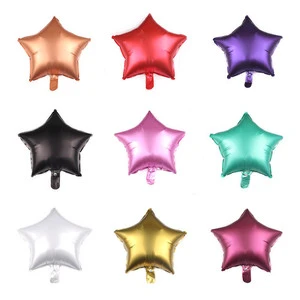 18-Inch Chrome Star Shape Foil Balloon Eco-Friendly 6-Color Printed Happy Birthday & Wedding Party Decorations for Kids