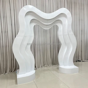 Luxury Wedding Metal Multi Layer 3d Arches Grand Background Stage Decoration Open Arches Wedding Party Decoration