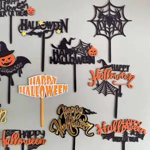 Happy Halloween Other Festive Acrylic Cake Toppers Factory Supplied Cake Decorations for Graduation Easter Thanksgiving Parties
