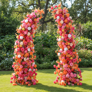 Factory Direct Wholesale Wedding Centerpieces & Table Decorations-Custom Designed Artificial Flower Arch