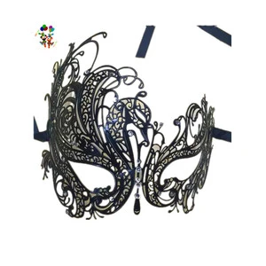 Quality Metal Black Color Venetian Mardi Gras Masquerade Party Masks HPC-2126
