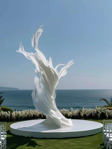 Large White Organza Shaped Backdrop, Oversized Stylized Organza Background For Wedding Ceremony & Party Decoration