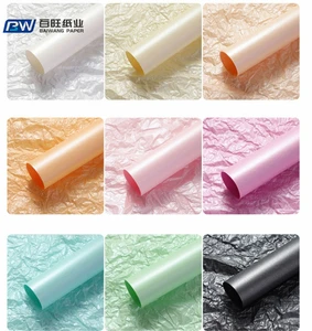 38g Thick Pearlescent Craft Paper for Cake Gift Decorative Wrapping Waterproof Flower Bouquet Lining with Pleated Effect