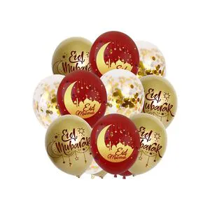 Eid Al-Fitr Christmas Easter Halloween Themed Party Decorations Single Foil Latex Balloon 18 Inches Colorful Birthday Scenes