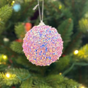 Hot Sale Modern Christmas Ball Ornament Elegant 8cm/3pcs 10cm/2pcs Foam Hanging Pendant Tree Accessories Holiday Supplies