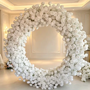 Factory Direct Wedding Event Decoration Valentine Day and Proposal Decor Arrangement Artificial Wedding O-shape Floral Arch