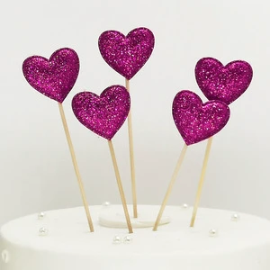 Glitter Five-pointed Star Cake Decorations