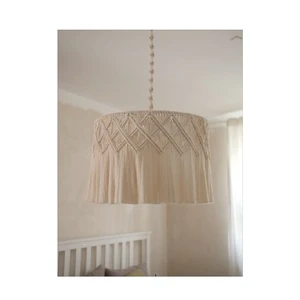 Bohopendant light macrame canopy lampshade handmade ceiling lamp natural fiber lighting bohemian home decor Wovenwhisper Canoopy