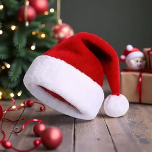 Fleece and Thickened Christmas Hats Without Brims Are Christmas Decorations for the Elderly, Adults and Children
