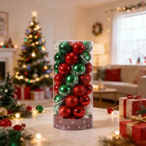 Christmas Balls Christmas Tree Decoration Ornaments Shatterproof Hanging Balls for Birthday Holiday Wedding Decorations