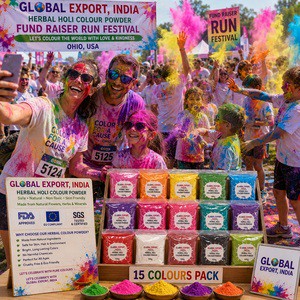 7-Colour Eco-Friendly Pure Natural Powder for Thanksgiving Festivals & Parties