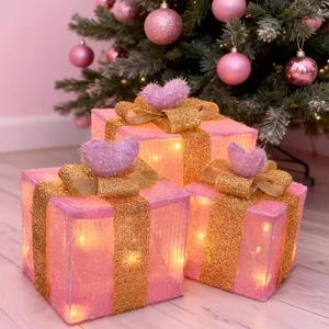 Valentine's Day Gift Box Decorative Lamp Battery Operated + Remote Control Easy Indoor Installation Wedding Atmosphere Creation