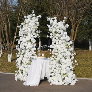 DKB Artificial Factory NEW Design Popular Wedding Arch with White Silk Flowers Wedding Decorations