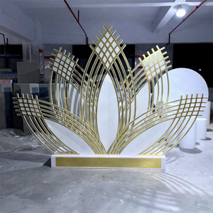 Modern Style Luxurious Wedding Stage Backdrop Stylish Event Decorations for Weddings Banquet Rental Options Available
