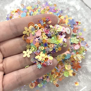 Factory Wholesale Loose Holographic Sequins, PVC PET Mixed Shapes, Customizable Sequins for Handmade DIY Stationery Decoration