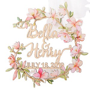 Wood Home Welcome Happy Wedding Sign
