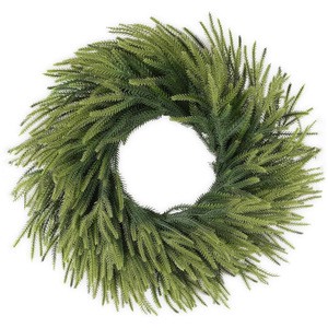 Artificial Norfolk Pine Garland Wreath & Swag 22 Inch Long Lasting 3-5 Years