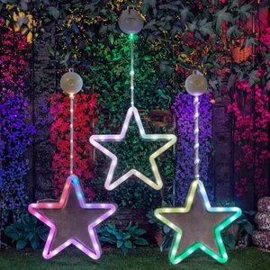 Battery Powered Indoor Home Decoration Color Changing Star Hanging Lights for Wedding Party