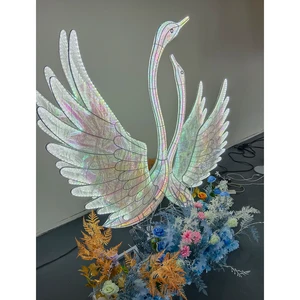 Acrylic LED Light Decor for Weddings Road Guide Swan on Ceiling Background Party Baby Shower; Butterfly Shape AC Power Supply